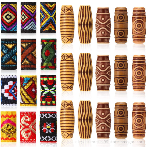 Wholesale Girls Afro Dread Loc Wholesale Hair Accessories Dreadlocks Gold Tube Metal Hair Braiding Beads